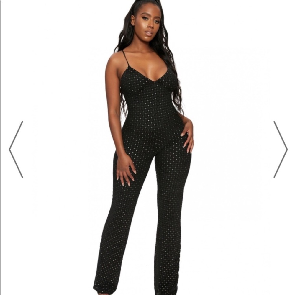 Naked Wardrobe NWOT Diamond Jumpsuit